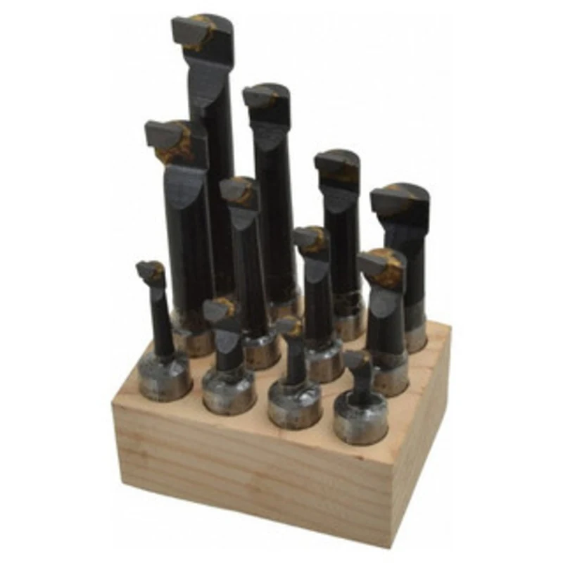 Carbide Tipped Boring Bars 12 Piece Set, Grade C-2, 5/8 Shank - 43-732-7